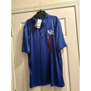 University Of Kentucky Wildcats Blue Polo New XL Logo Mens Captivating